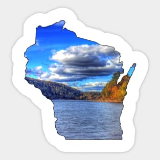 Wisconsin State Outline (Devil's Lake State Park) Sticker